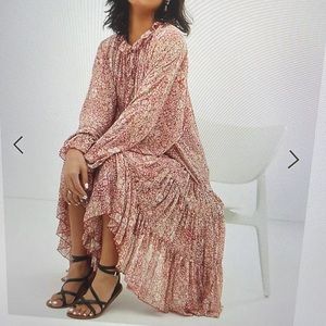 Free People Feeling Groovy Tiered Floral Maxi Dress Size XS